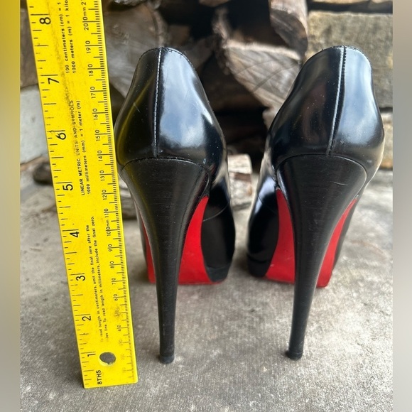 Christian Louboutin authentic black leather classic heels Sz-6.5. C - Picture 3 of 11